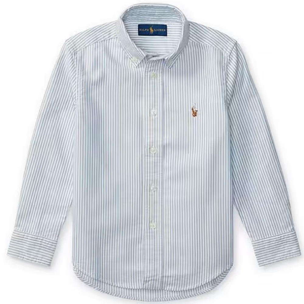 Ralph Lauren Light Blue Stripped Oxford Shirt